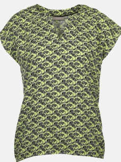 Damen Schlupfbluse mit Alloverprint