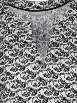 Damen Schlupfbluse mit Alloverprint