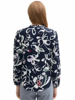 Damen Schlupfbluse mit Alloverprint