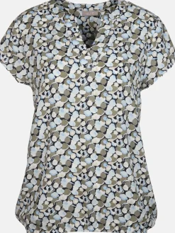 Damen Schlupfbluse mit Alloverprint