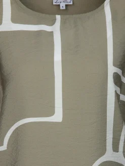 Damen Shirt aus Materialmix