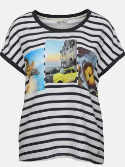 Damen Shirt aus Materialmix