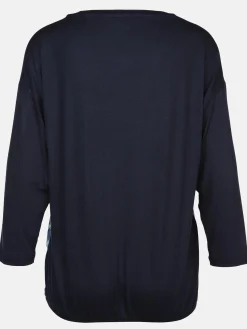 Damen Shirt im Materialmix