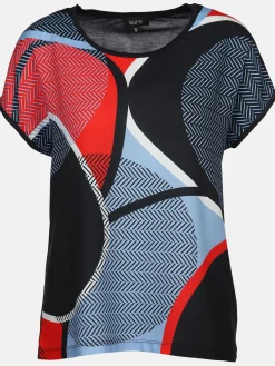 Damen Shirt im Materialmix