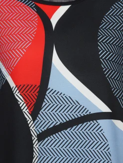 Damen Shirt im Materialmix