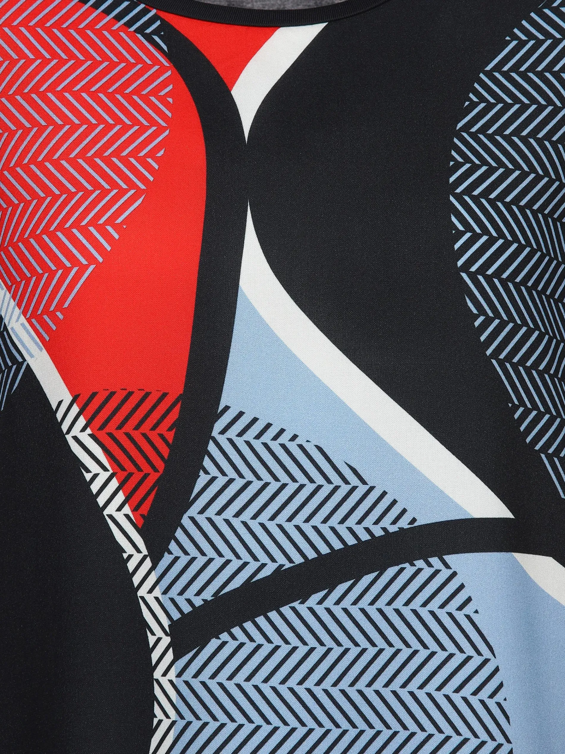 Damen Shirt im Materialmix