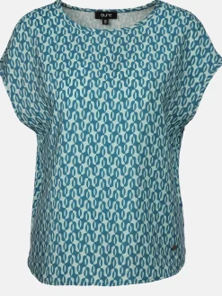 Damen Shirt im Materialmix