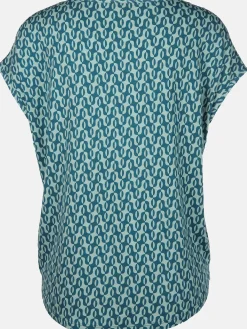 Damen Shirt im Materialmix