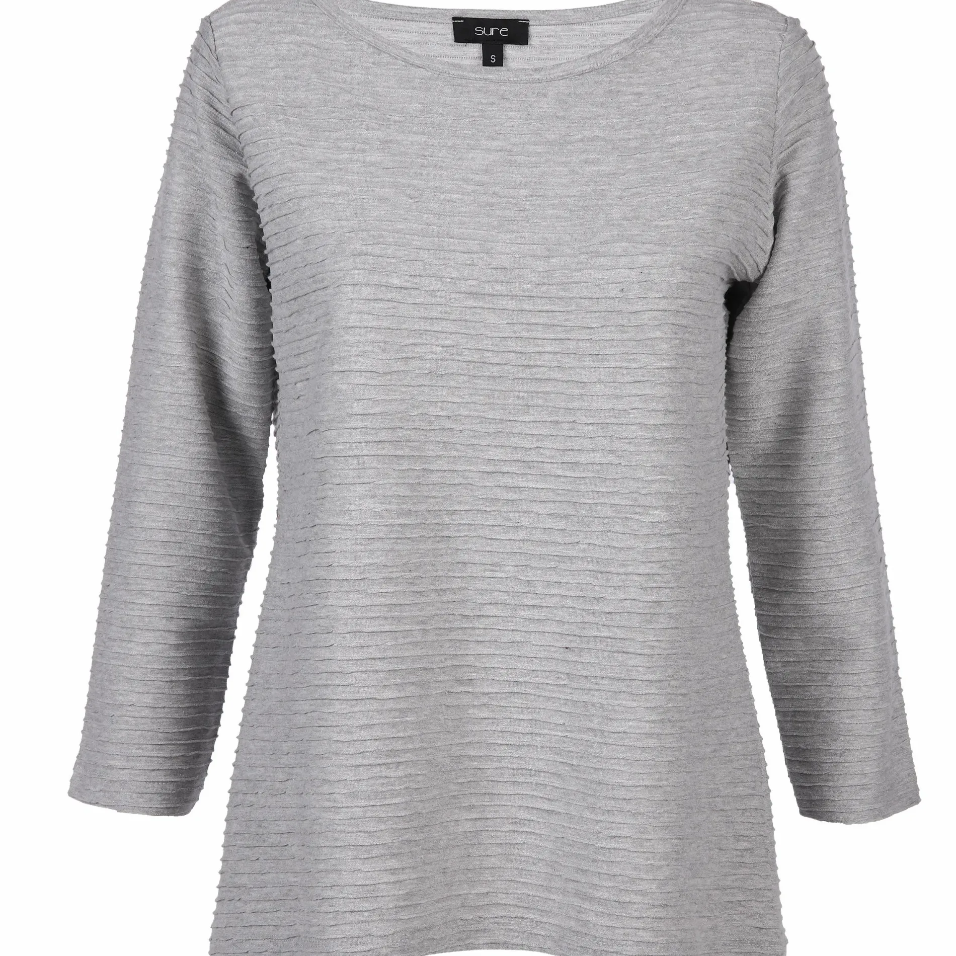 Damen Shirt in Ottoman Rib mit 3/4 Arm