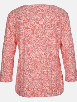Damen Shirt mit Alloverprint und 3/4 Ärmel