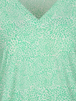 Damen Shirt mit Alloverprint und 3/4 Ärmel