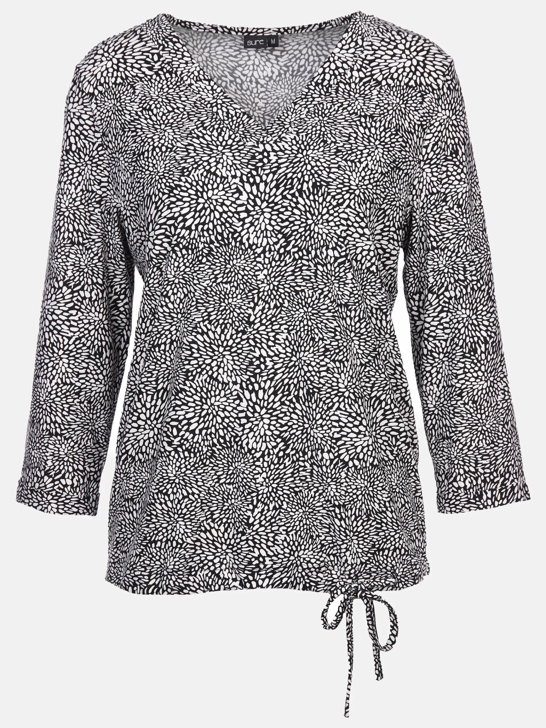 Damen Shirt mit Alloverprint und 3/4 Ärmel