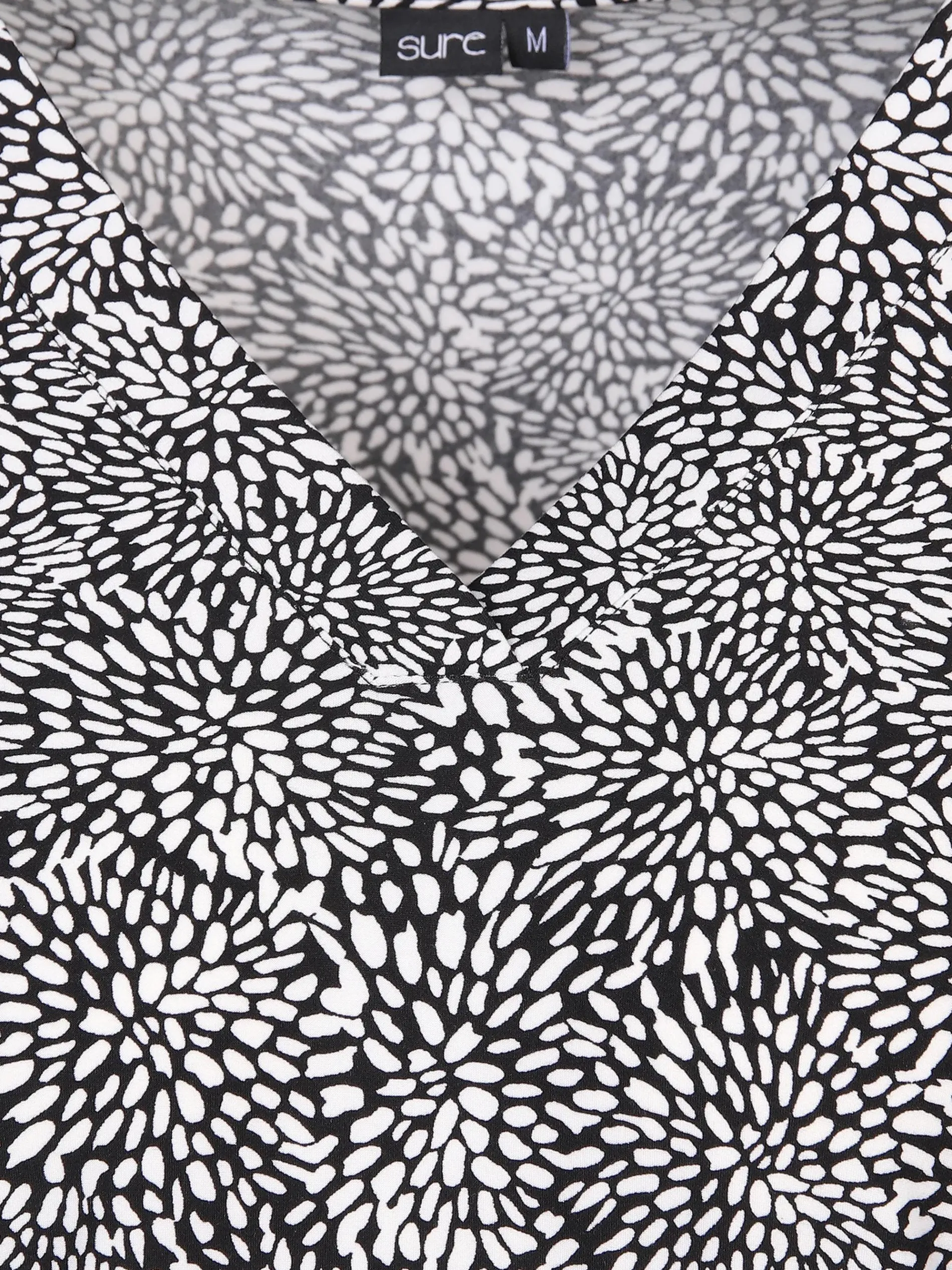 Damen Shirt mit Alloverprint und 3/4 Ärmel