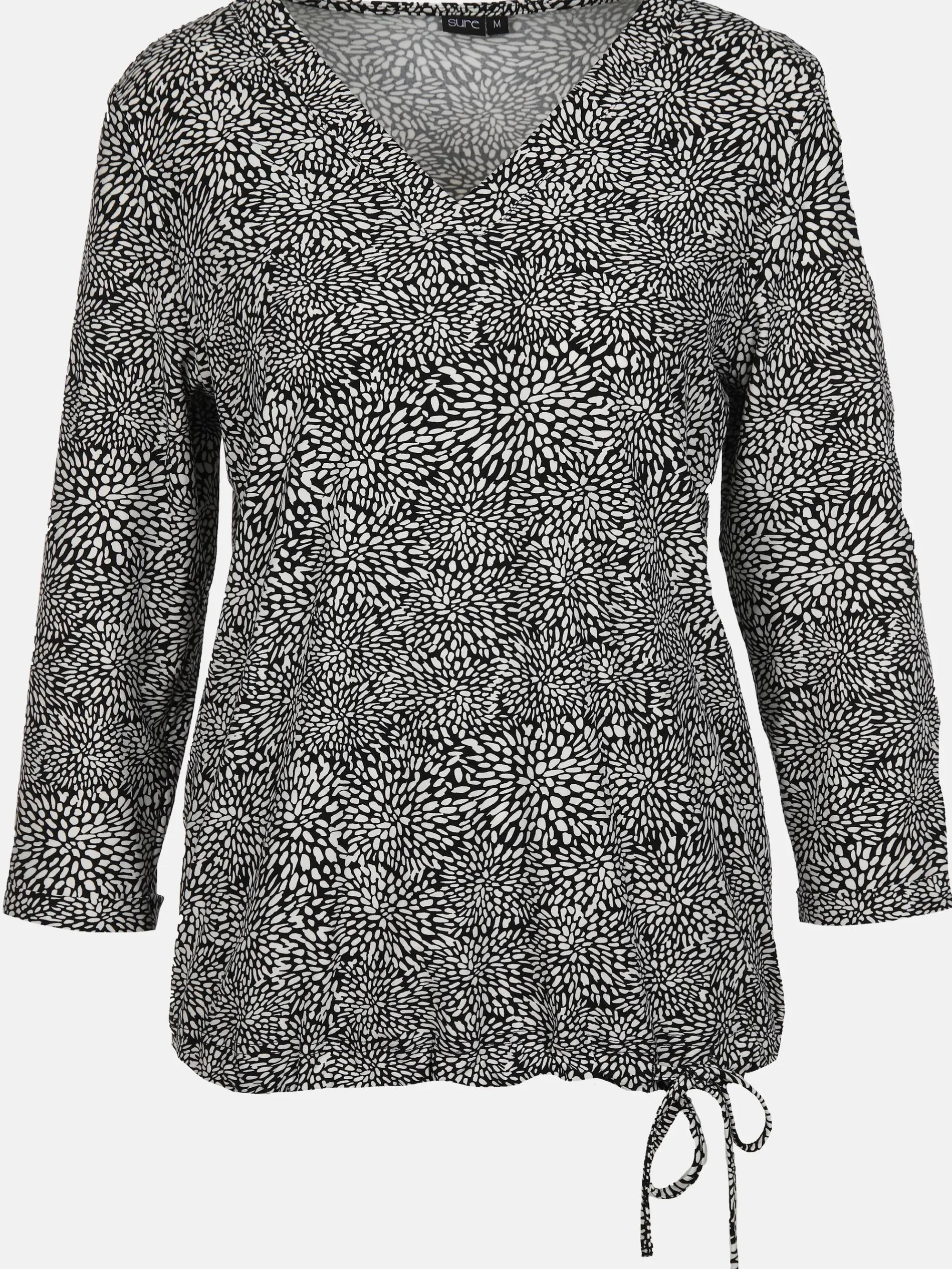 Damen Shirt mit Alloverprint und 3/4 Ärmel