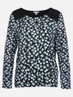 Damen Shirt mit Blumenprint und Nieten