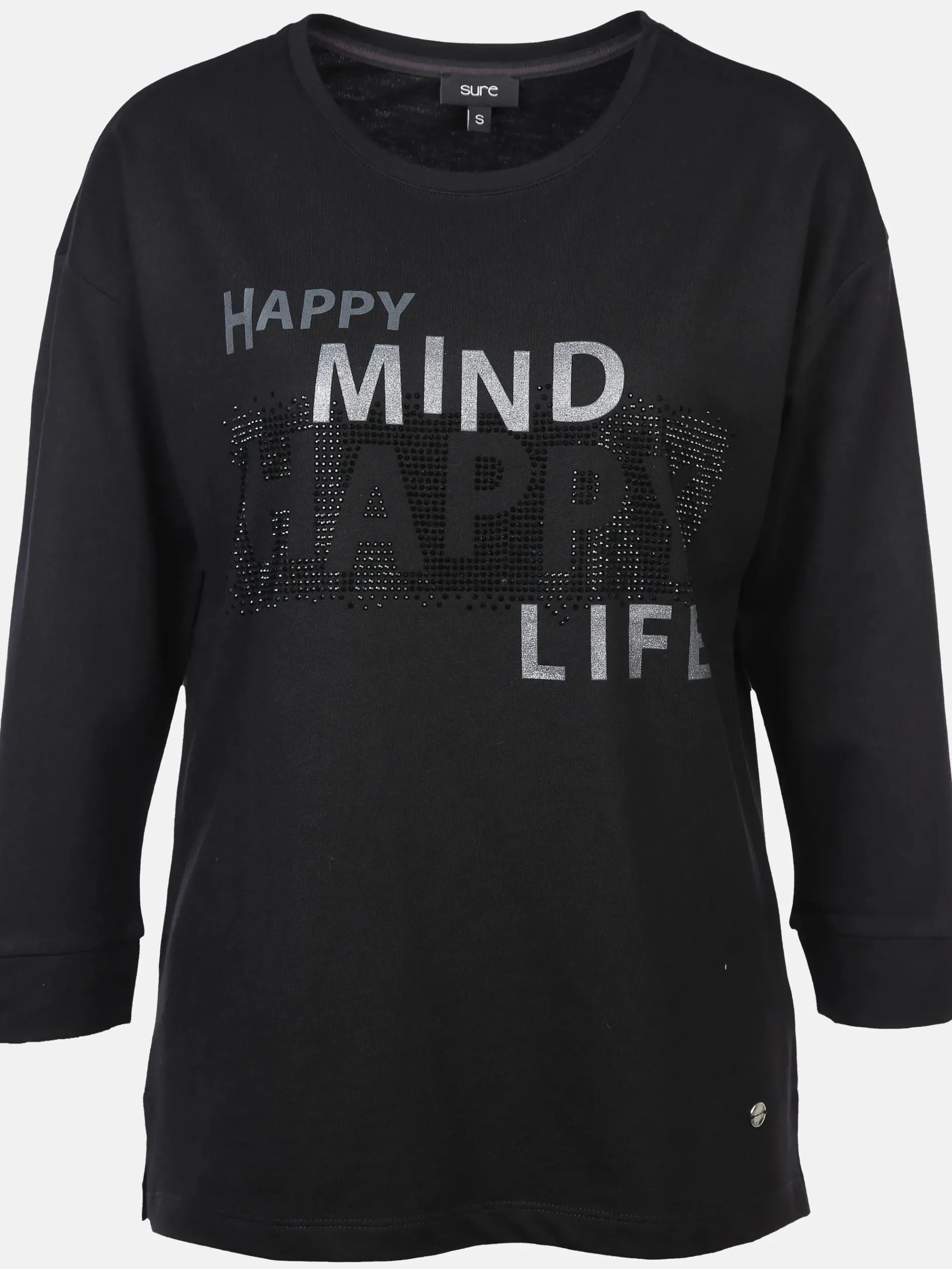 Damen Shirt mit Front-Glitzerprint