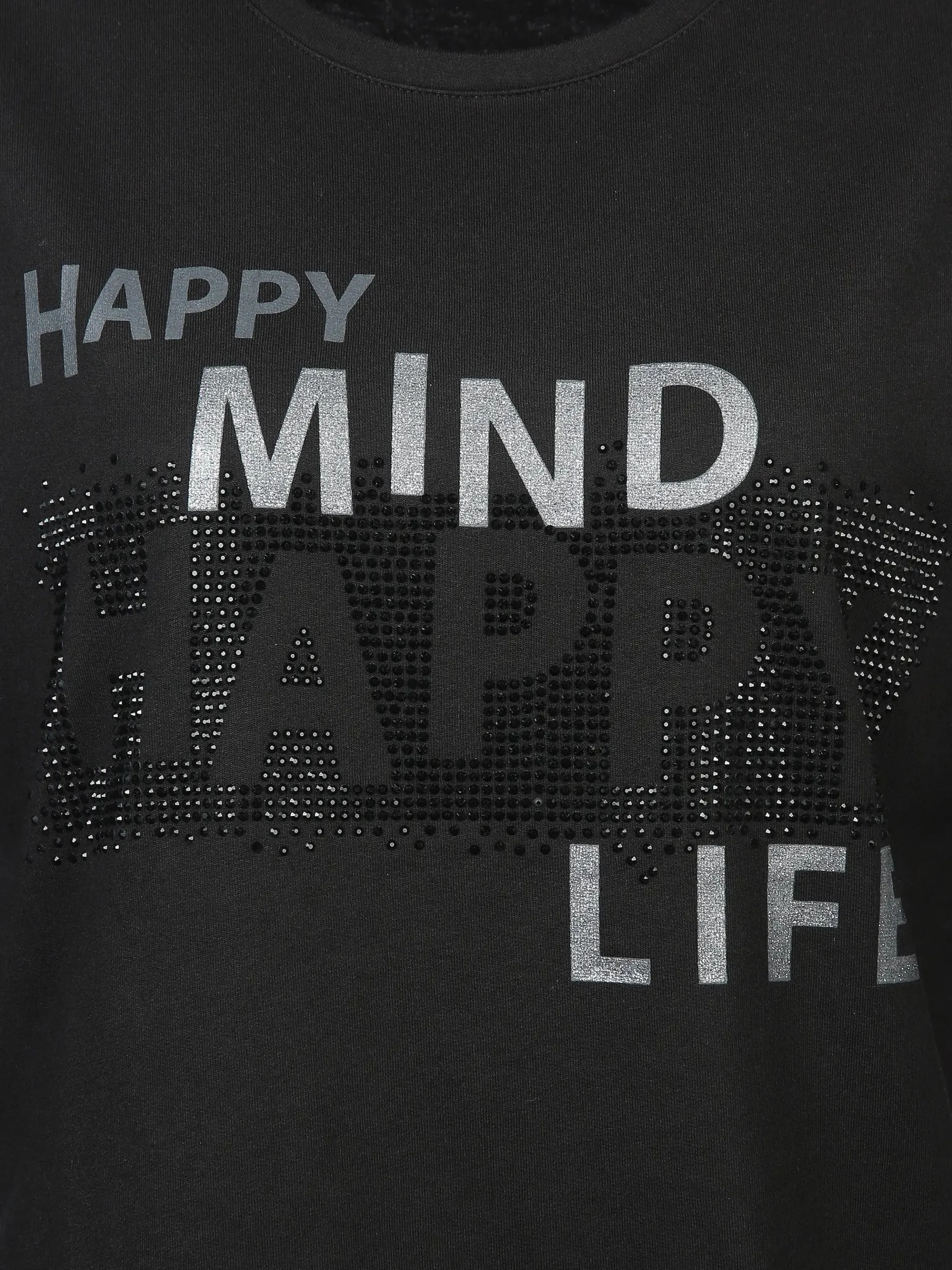 Damen Shirt mit Front-Glitzerprint