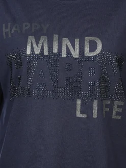 Damen Shirt mit Front-Glitzerprint