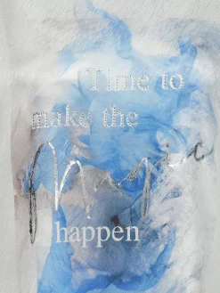 Damen Shirt mit Motivprint und Strassbesatz