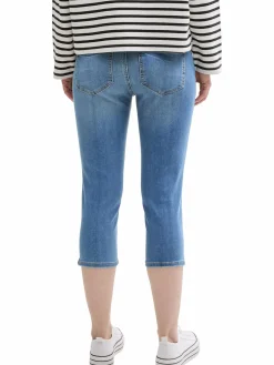 Damen Slim Fit Capri Jeans