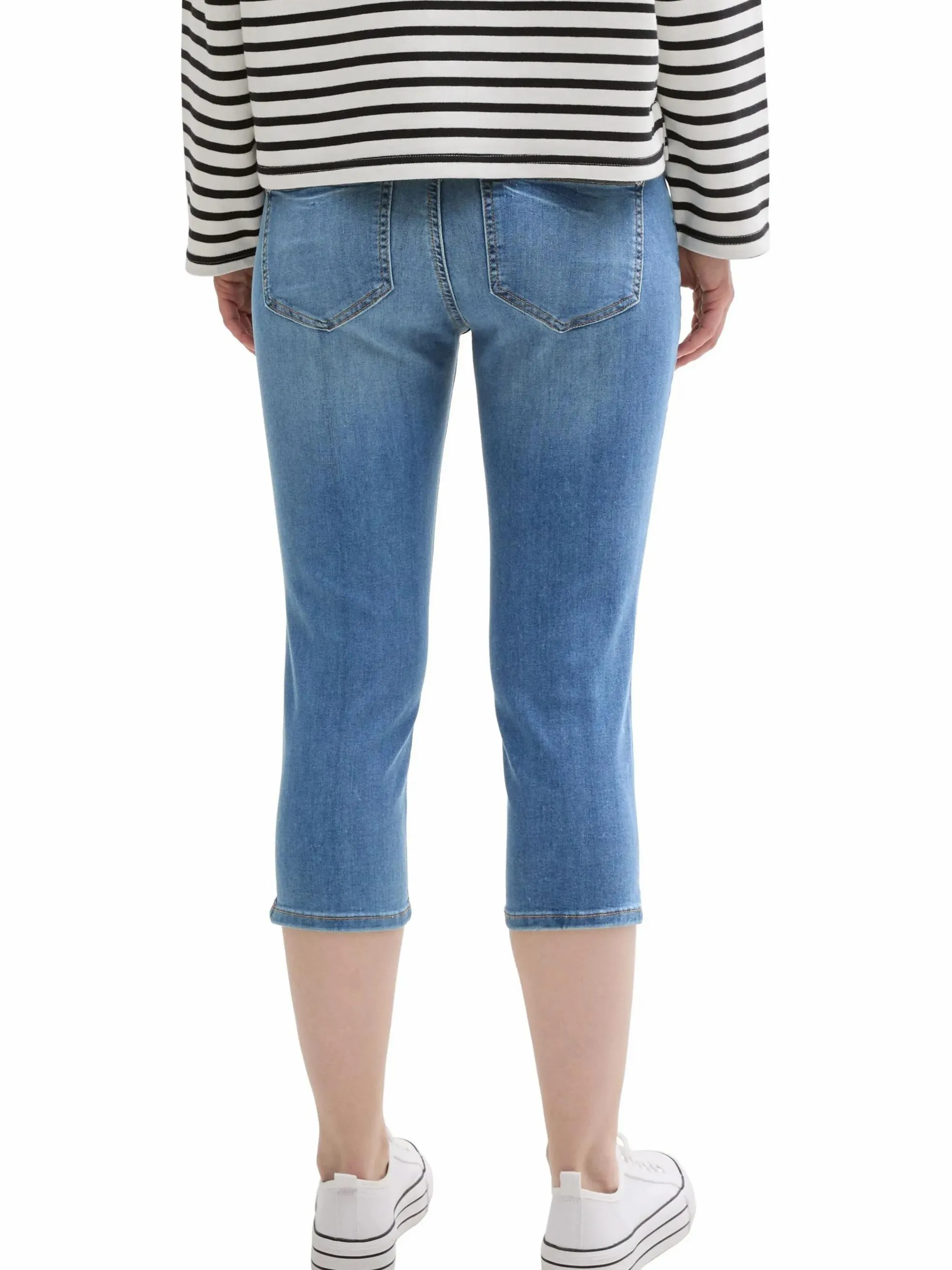 Damen Slim Fit Capri Jeans