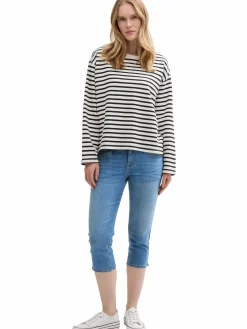 Damen Slim Fit Capri Jeans