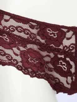 Damen Slip mit Spitzenbesatz