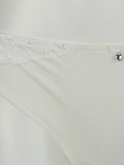 Damen Slip mit Spitzenbesatz