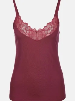 Damen Spaghetti-Hemd mit Spitze