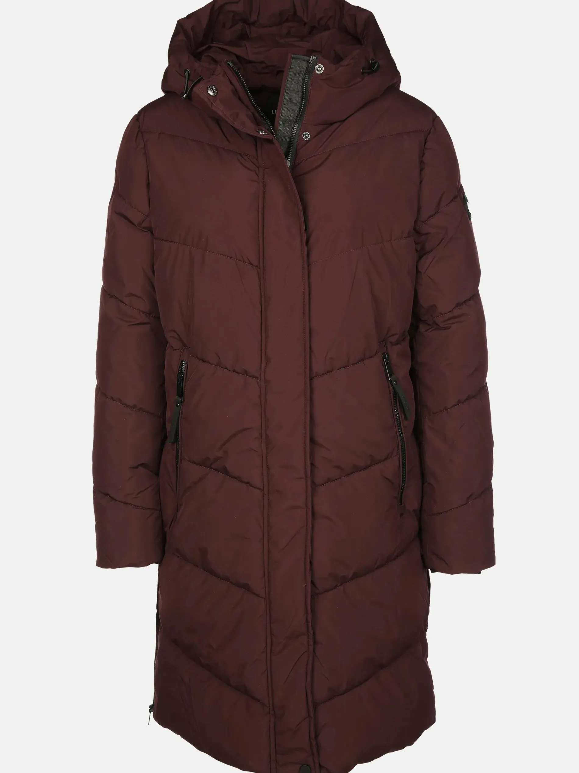 Damen Steppmantel mit angesetzter Kapuze
