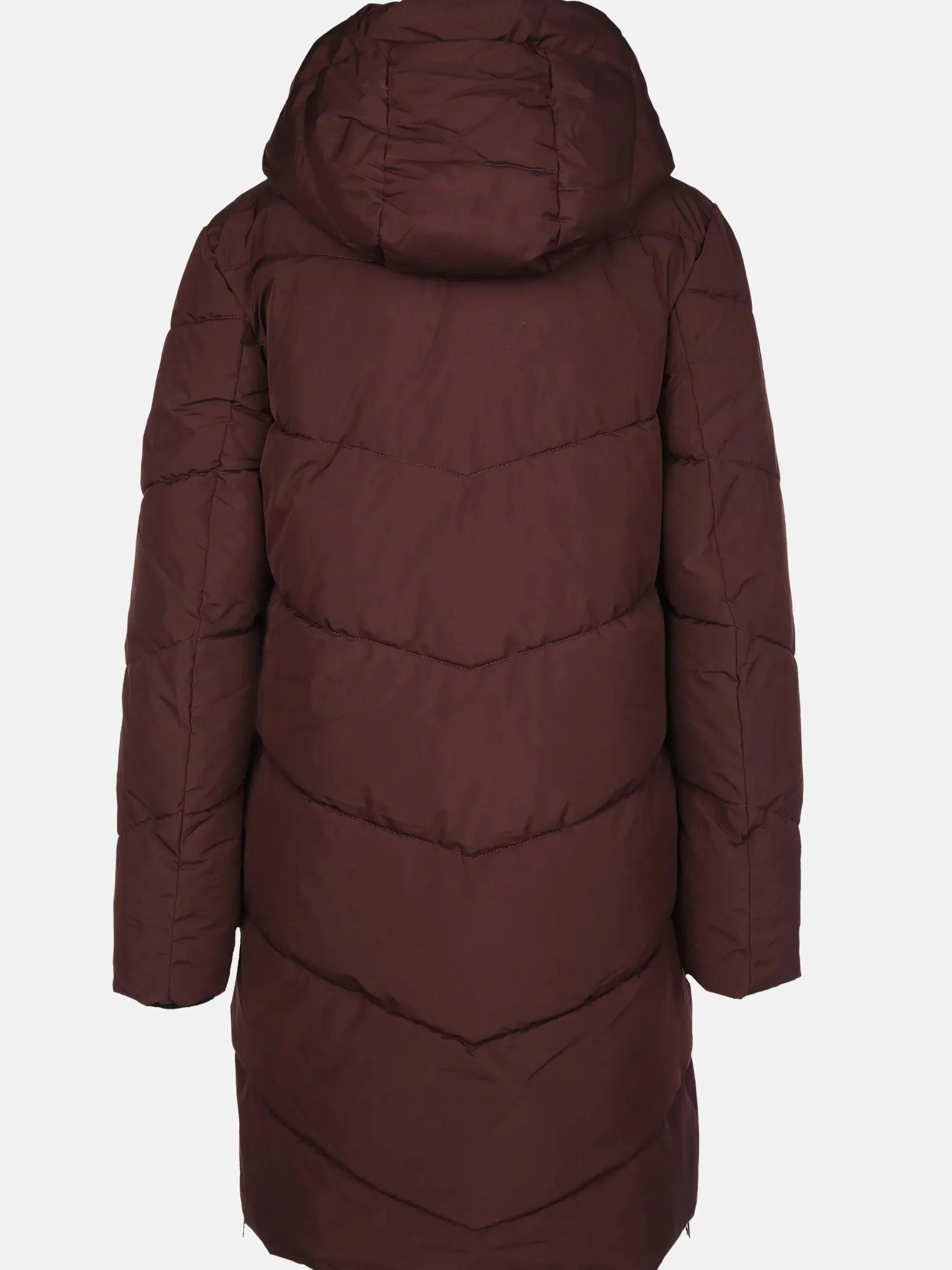 Damen Steppmantel mit angesetzter Kapuze