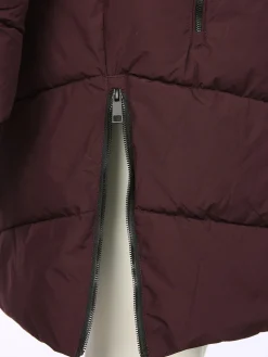 Damen Steppmantel mit angesetzter Kapuze