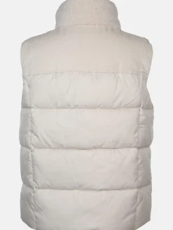 Damen Steppweste aus Materialmix