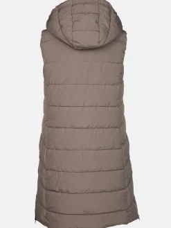 Damen Steppweste in langer Form