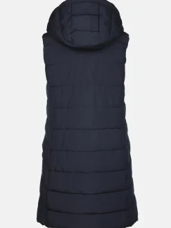 Damen Steppweste in langer Form