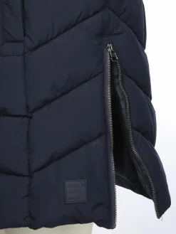 Damen Steppweste in langer Form