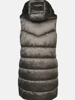 Damen Steppweste in langer Form