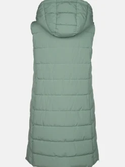 Damen Steppweste in langer Form