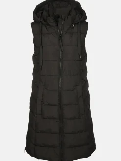 Damen Steppweste in langer Form