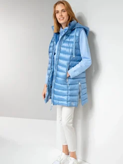 Damen Steppweste mit abnehmbarer Kapuze