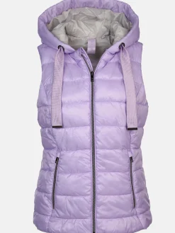 Damen Steppweste mit Kapuze