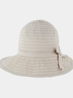 Damen Stoffhut mit Schleife