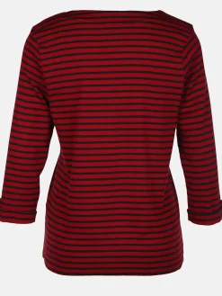 Damen Streifenshirt mit 7/8 Ärmeln