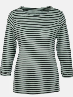 Damen Streifenshirt mit 7/8 Ärmeln