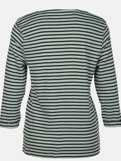 Damen Streifenshirt mit 7/8 Ärmeln