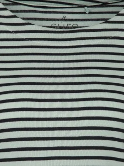 Damen Streifenshirt mit 7/8 Ärmeln