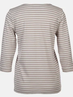 Damen Streifenshirt mit 3/4 Arm
