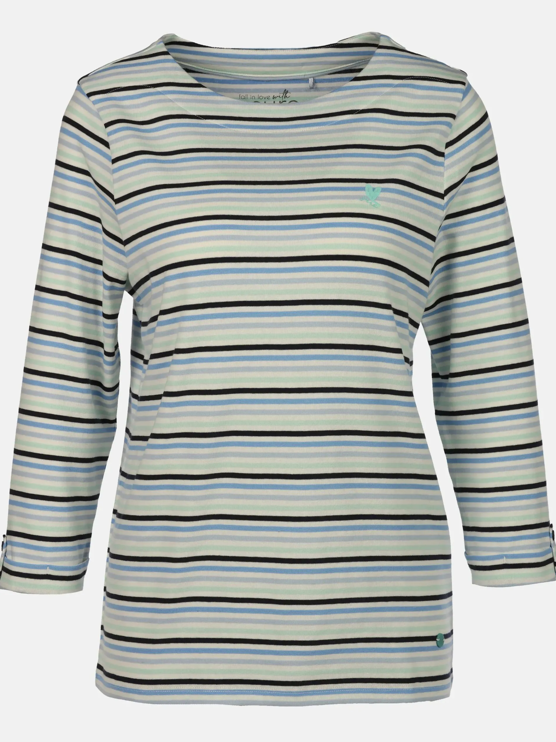 Damen Streifenshirt mit 7/8 Ärmeln