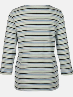 Damen Streifenshirt mit 7/8 Ärmeln