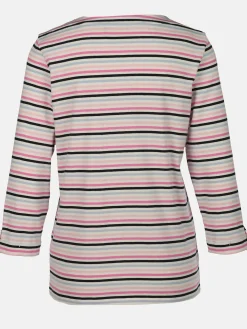 Damen Streifenshirt mit 7/8 Ärmeln
